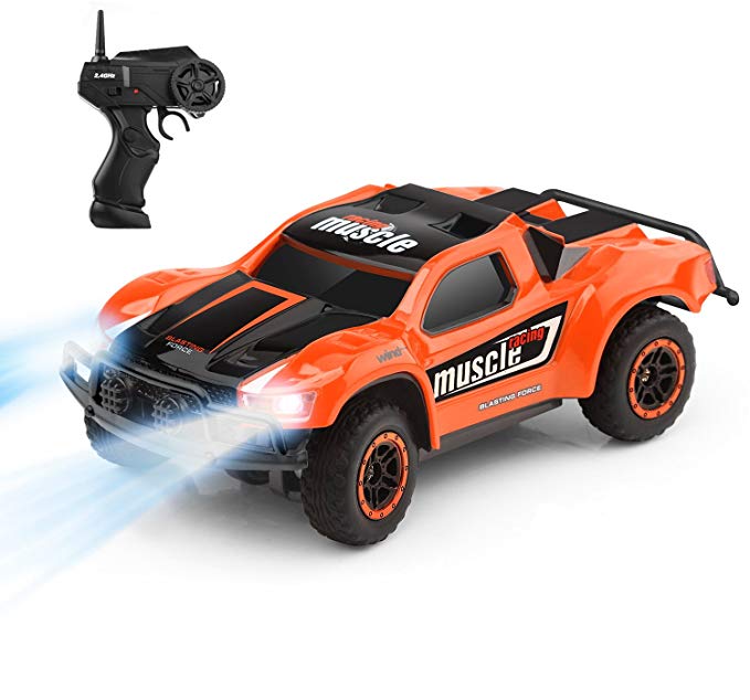 Aandyou Remote Control Car, High Speed Mini RC Car 4WD Offroad 2.4GHz Electric Remote Control Racing Car 1:43 Monster Truck Vehicle Toy Gift for Kids