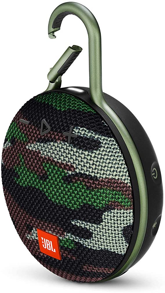 JBL Clip 3 Portable Waterproof Wireless Bluetooth Speaker - Camo (Renewed)