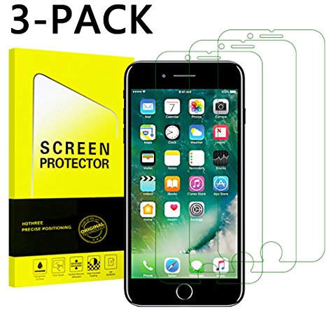 3 pack iphone 7 Plus Tempered Glass Clear ,iphone 7 Plus Glass Sreen Protector, No Bubble Not Full Coverage Screen Protector for iphone 7 Plus
