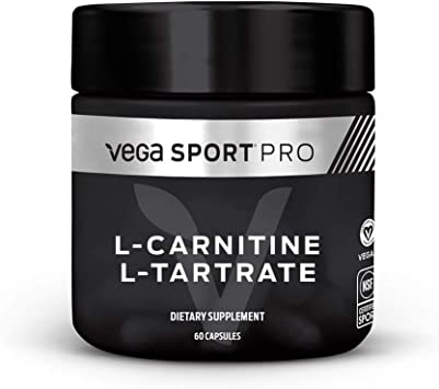 Vega Sport Pro Supplements, L-Carnitine L-Tartrate (60 Capsules) - NSF Certified, Certified Vegan, Gluten Free Pills