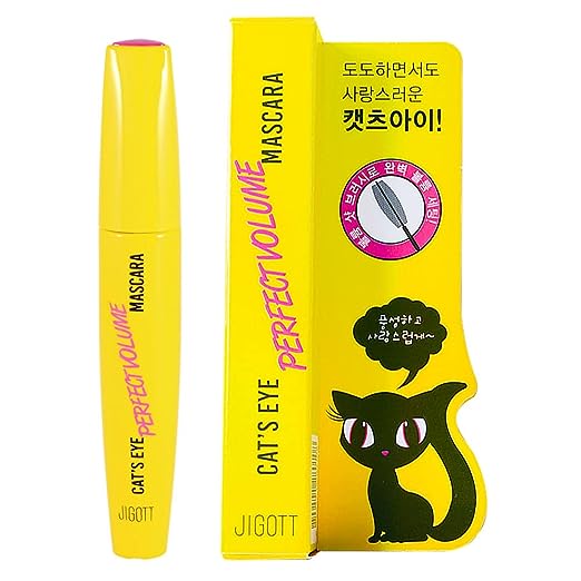 CAT`S EYE PERFECT VOLUME MASCARA - Korean Black Washable Mascara For Maxmum Volume & Length Eyerashes (Black, 1 Count)