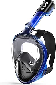 Greatever Full Face Snorkel Mask, Snorkeling Gear for Adults with Latest Dry Top Breathing System and Detachable Camera Mount, Foldable Snorkel Mask Adult, Snorkels Anti-Fog & Anti-Leak