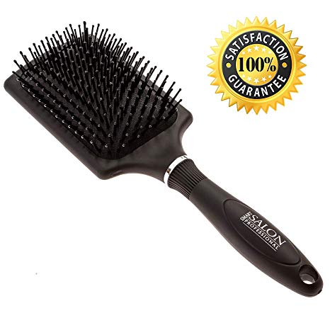 Paddle Hair Brush For Blow Drying - Professional Straightening & Smoothing Hair Brush For All Hair Lengths. Makes Blow Drying And Brushing Your Hair Easier, Whilst Also Being Soft On Your Scalp.