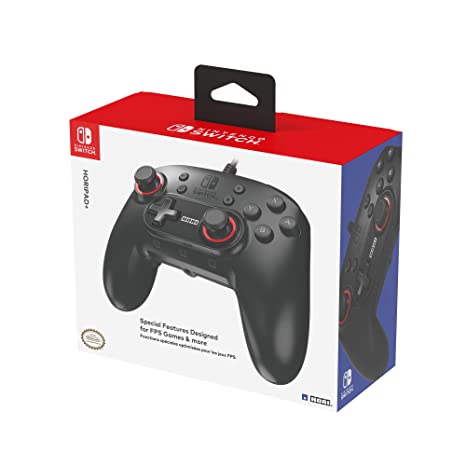 HORI Nintendo Switch HORIPAD Plus  Wired Controller for first person shooters, battle royales and more - Officially Licensed by Nintendo