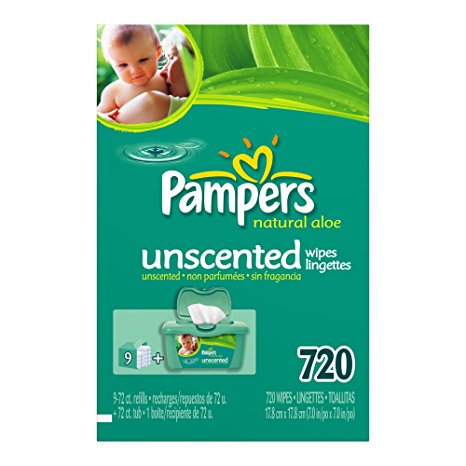 Pampers Baby Wipes Refills, Natural Aloe, Unscented, 770 Wipes