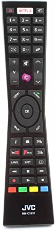 Genuine Remote Control for JVC 23342620 RM-C3231 RMC3231 LED TV with Netflix Youtube Buttons