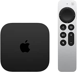 Apple TV 4K Wi-Fi (3rd Generation)   Siri Remote   Power Cord   Apple 1 Year Limited Warranty (128 GB Ethernet & WiFi)