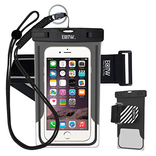 EOTW Waterproof Phone Pouch IPX8 Universale Dry Bag Armabnd for Mobile Phone up to 6" Phone Bag with Lanyard for Swimming Fishing Surfing Water Sports Women Men