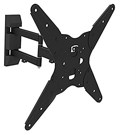 Ematic EMW4001 Full Motion Articulating Tilt Universal Wall Mount for 17"-55" TVs with 6' HDMI Cable, Black