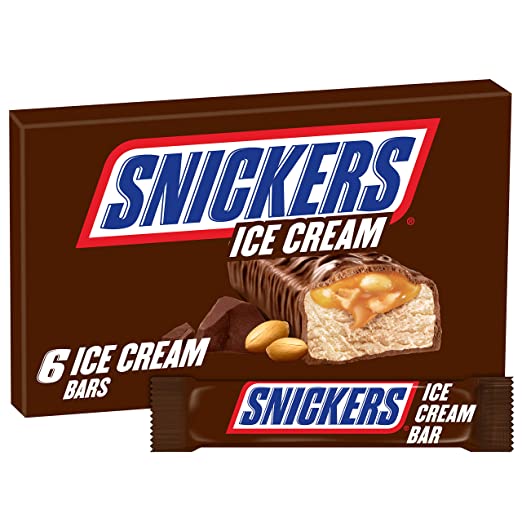 Snickers, Ice Cream Bars, 6 Count (Frozen)