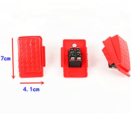FULIHUA Accelerator Foot Pedal Electric Switch Accessories for Kids Reset Control Switch Children Electric Ride On Toy Car Replacement Parts Red 6-pin Socket