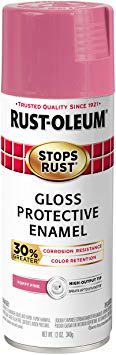 Rust-Oleum 338931 Stops Rust Advanced Spray Paint, 12-Ounce, Gloss Poppy Pink