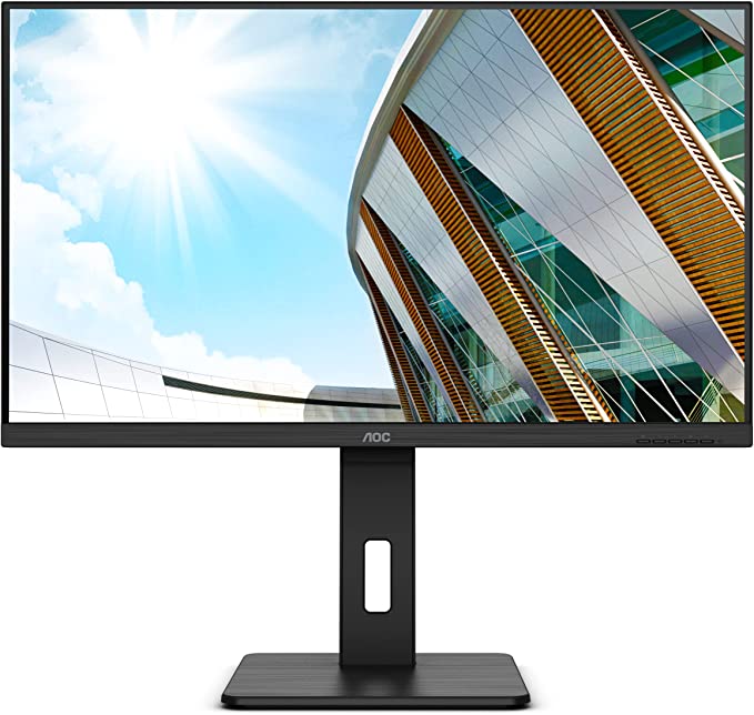 AOC U32P2CA 32" 4K Frameless Monitor, UHD 3840 x 2160, USB-C Docking, Height Adjustable Stand