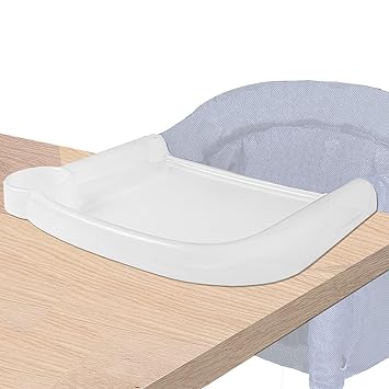 LuQiBabe Baby Dining Tray Competible with Inglesina Fast Table Chair Portable Baby Feeding Tray for Clip-On Fast Table Chair Ideal for Baby, Toddler Perfect for Meal, Restaurant - Clear Plastic