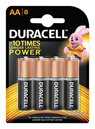 Duracell Alkaline Battery AA with Duralock Technology (8 Pieces)