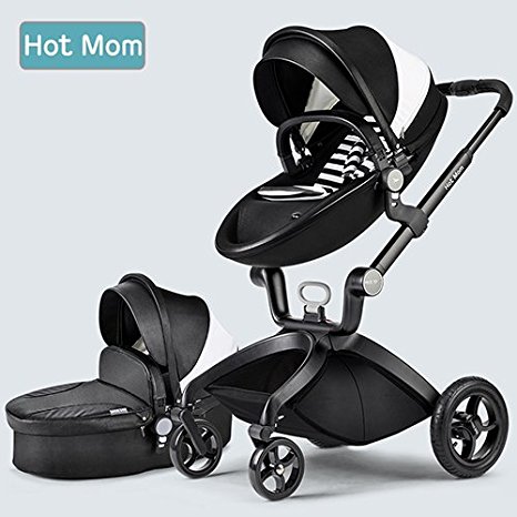 Multi-Functional 3 in 1 High-Landscape Baby Stroller Travel System 2017, black