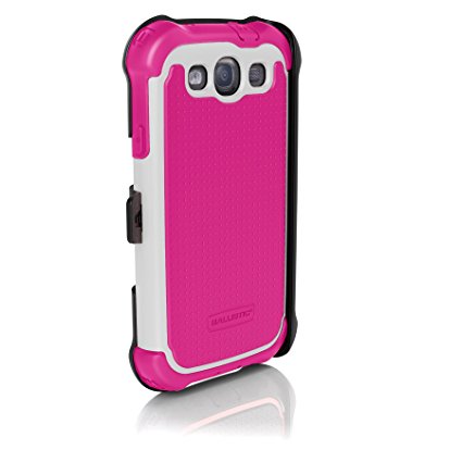Ballistic BLCSX0932M685 Case for Samsung Galaxy SIII SG MAXX - 1 Pack - Retail Packaging - Pink and White