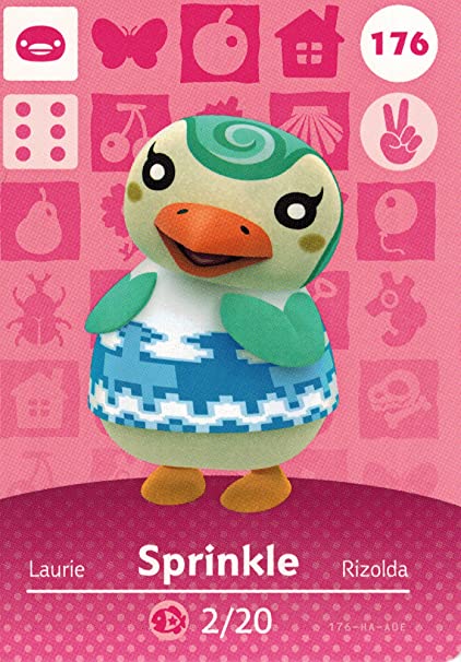 Nintendo Animal Crossing Happy Home Designer Amiibo Card Sprinkle 176/200 USA Version