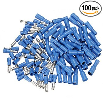 100pcs Male & Female Insulated Wire Bullet Crimp Connector Terminal.