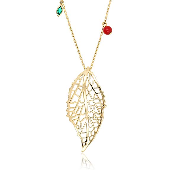 BOUTIQUELOVIN Filigree Long Leaf Pendant Dangle Necklace and Earring Jewelry Set Fashion Gifts for Women Girls