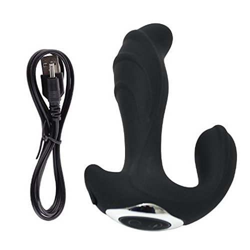 Tracy's Dog Rechargeable Double G-Spot Vibrating Massager Vibrator Anal Butt Plug Flirt Sex Toys (Black)