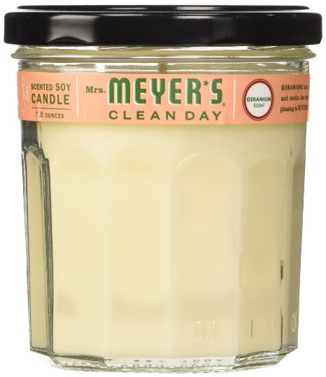 Mrs Meyers Clean Day Soy Candle Geranium 72 Ounce Glass Jar