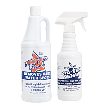 Hard Water Stain Remover Bring It on Cleaner & Sealant, Water Spots on Glass, Hard Water Buildup (32 oz hard water remover & 16 oz preventative)