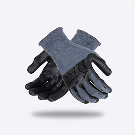 MadGrip Pro Palm Plus Glove, Black/Gray Cut, Large