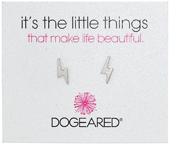 Dogeared It's the Little Things Lightening Bolt Post Earrings