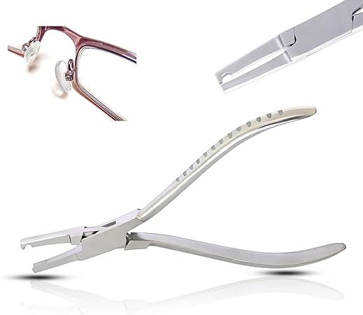 OdontoMed2011 Eyeglasses 'Nose Pads Repair Tool, Stainless Steel Pliers with Sharp Mouth for Glasses Nose Pad Repair Assembling & Adjusting Tools