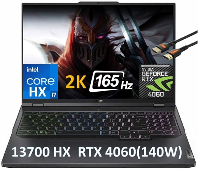 Lenovo Legion PRO 5i 16" Gaming Laptop - 13th Gen Intel Core i7-13700HX - GeForce RTX 4060-165Hz 2560 x 1600 W/HDMI (64GB RAM | 1TB PCIe SSD)