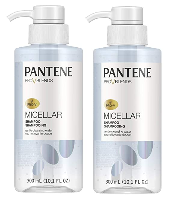 Pantene Shampoo Micellar Gentle 10.1 Ounce Pump (300ml) (2 Pack)