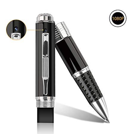 Spy Pen with Surveillance Hidden Camera - 1080P Full HD Pen Recorder for Surveillance with Motion Detection/Loop Recording/Plug and Play to PC & Mac