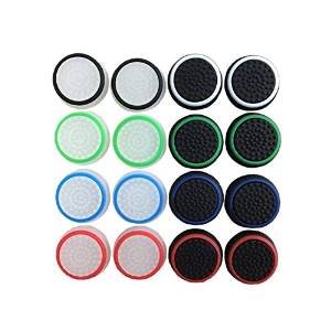 CLWHJ® 8 Pairs/16 PCS Replacement Silicone Analog Controller Joystick Luminous Thumb Stick Grips Caps Cover for PS4 PS3 PS2 Xbox One/360 Game Controller