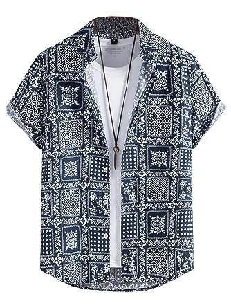 J B Fashion Casual Shirt for Men|| Shirt for Men|| Men Stylish Shirt || Men Printed Shirt(Geo)