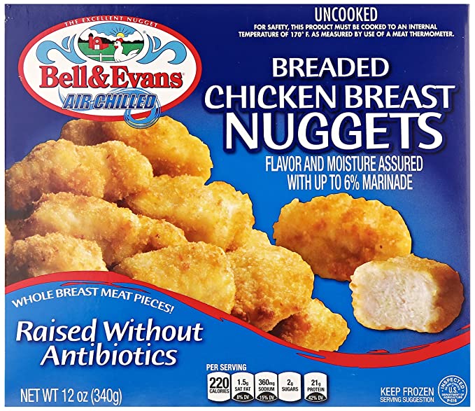 Bell & Evans, Frozen Chicken Nuggets (Raised without Antibiotics), 12 oz
