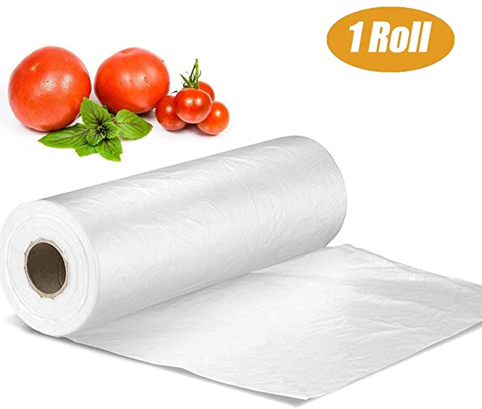 Plastic Produce Bag Roll 12 X 16 inch, Vegetable Food Bread and Grocery Clear Bag, 350 Bags/Roll (1)