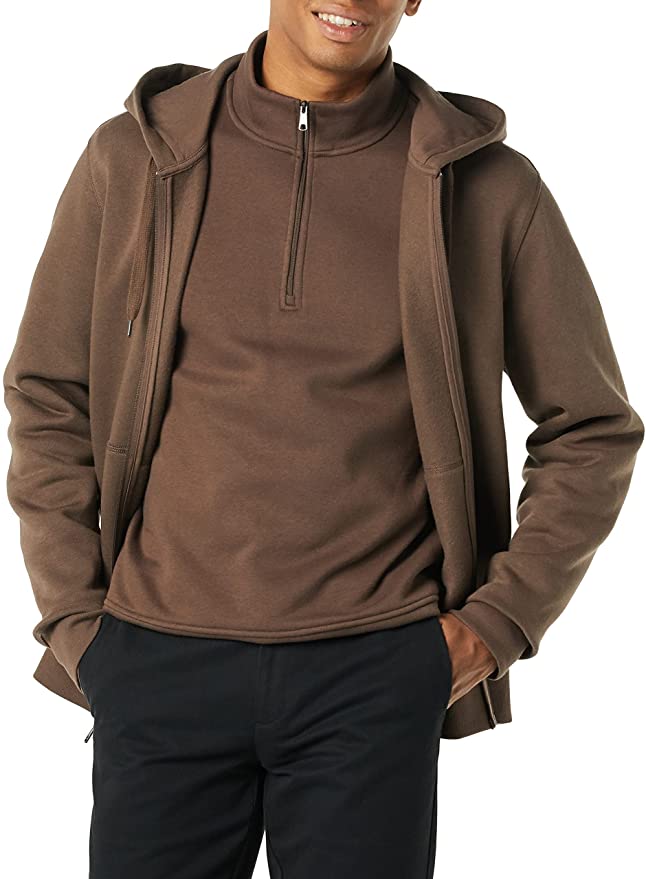 Amazon Essentials Men's Full-Zip Hooded Fleece Sweatshirt