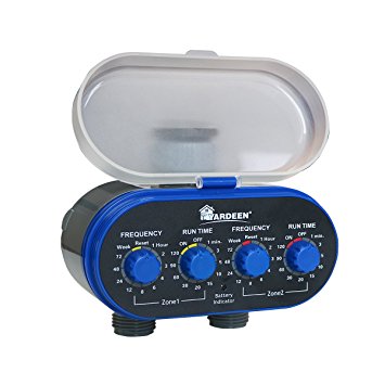 Yardeen Two Outlet Electronic Water Timer Garden irrigation system Color Blue