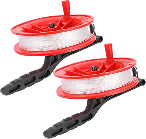 TOYMYTOY 2pcs Outdoor Kite Line Kite Reel Winder with 100M Kite String Kite Accessories