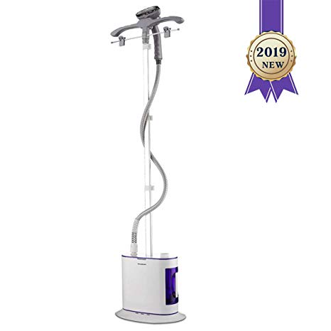 Homeleader Garment Steamer 1300W, Full Size Steamer for Clothes with 1.8L Water Tank, Fabric Brush and Garment Hanger