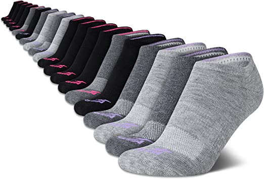 Avia Women's Athletic Performance Cushioned No-Show Low Cut Ankle Socks (20 Pack)