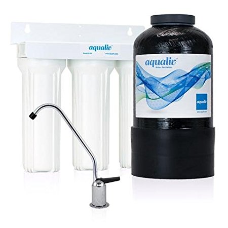 AquaLiv Water System A305 w/ Chrome Faucet - pH Alkaline Water, Ionizer Machine, Structured Water, Water Filter, Water Purifier