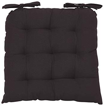 Now Designs Renew Collection Padded Chair Cushion, Black