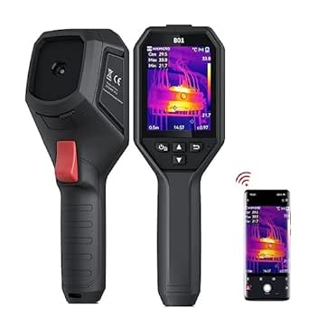 HIKMICRO B01 Thermal Imaging Camera 256 x 192 IR Resolution With Wifi, 25Hz Refresh Rate, 3.2" LCD Screen, Handheld 49,152 Pixels Infrared Thermal Imager