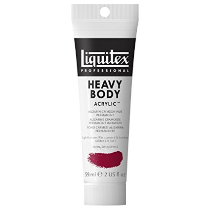 Liquitex Professional Heavy Body Acrylic Paint 2-oz tube, Alizarin Crimson Hue Permanent