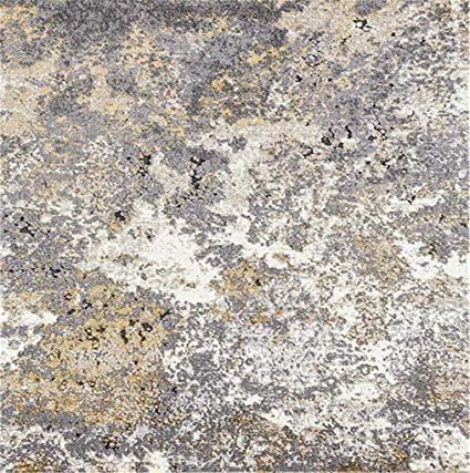 Persian Rugs 6490 Gray 4 x 5 Abstract Modern Area Rug