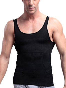 Panegy Men's Slimming Body Vest Belly Waist Trimmer Shirts Abs Abdomen Slim