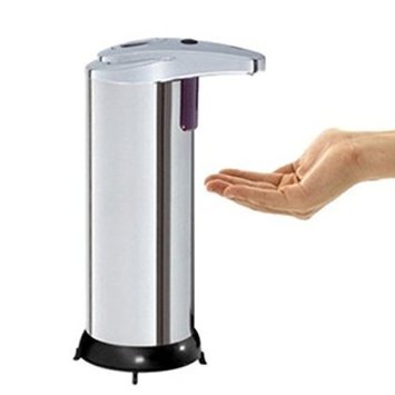 Proteove Brand and New Automatic Soap Dispenser - Automatic Kitchen Hand Touchless Sensor Pump - Stainless Steel Sanitizer - Compact & Handheld -Best for Shower Kids - Stand Mounted by Proteove