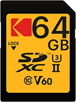 Kodak 64GB UHS-II U3 V60 Ultra Pro SDXC Memory Card